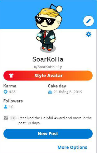 Reddit account SoarKoHa